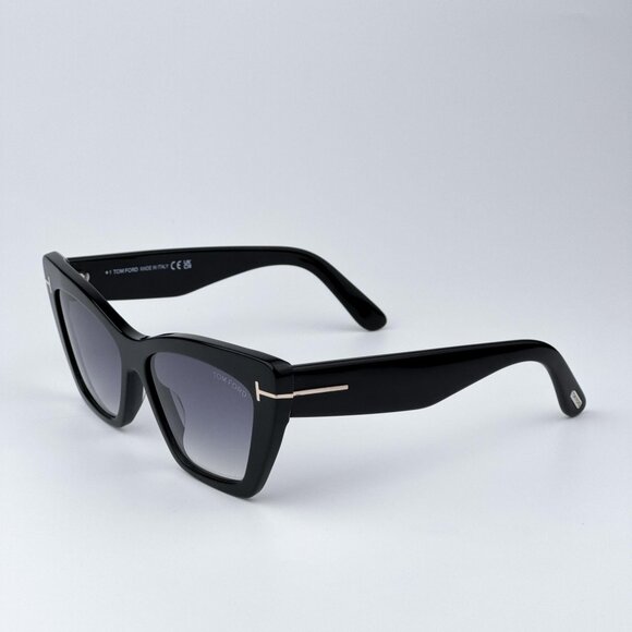 Tom Ford WYATT FT0871/S 01B Women BRAND NEW Sunglasses Black Gradient Smoke Cat main image 10